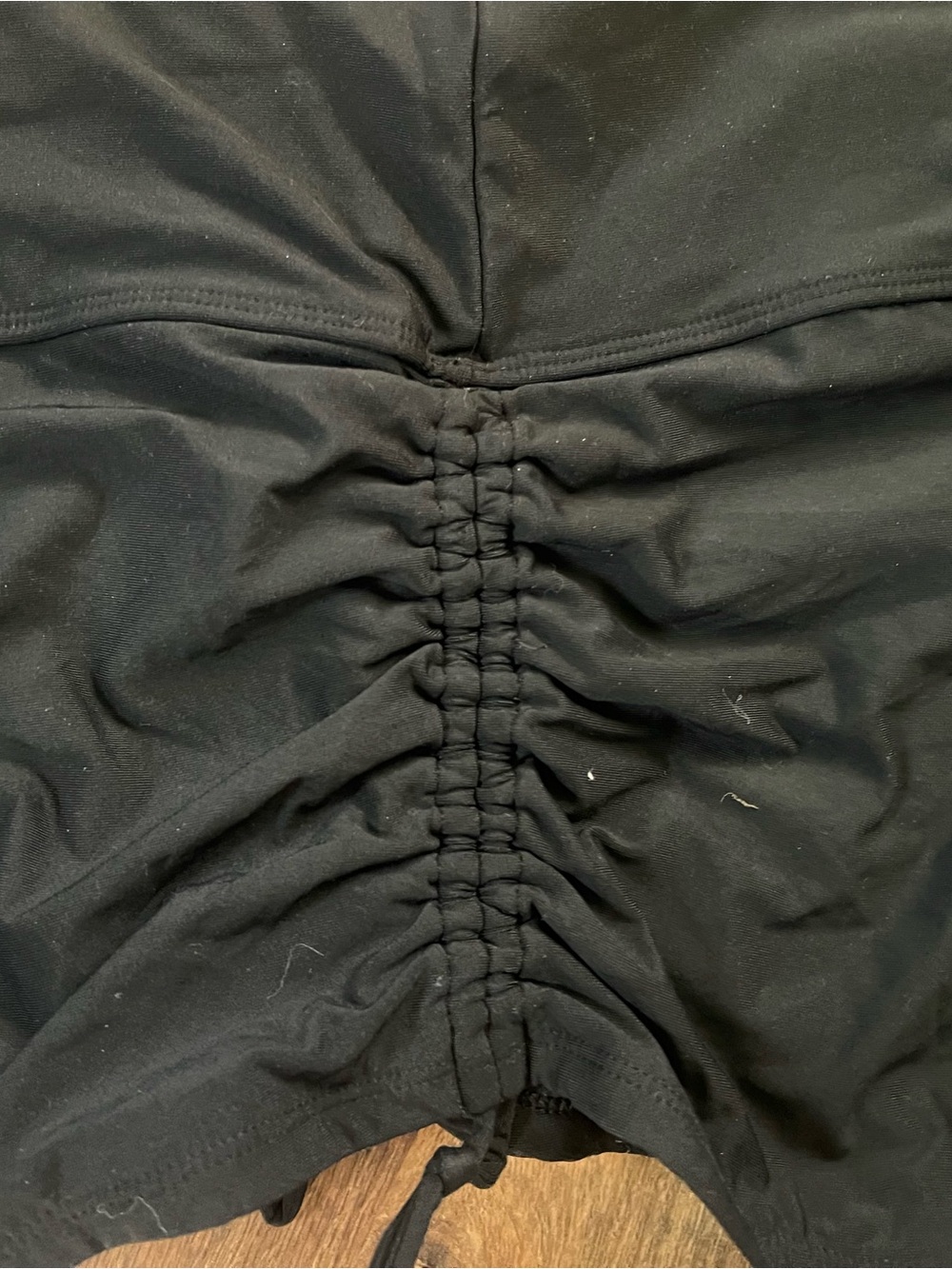 Black Kids Ruched Drawstring Bottoms